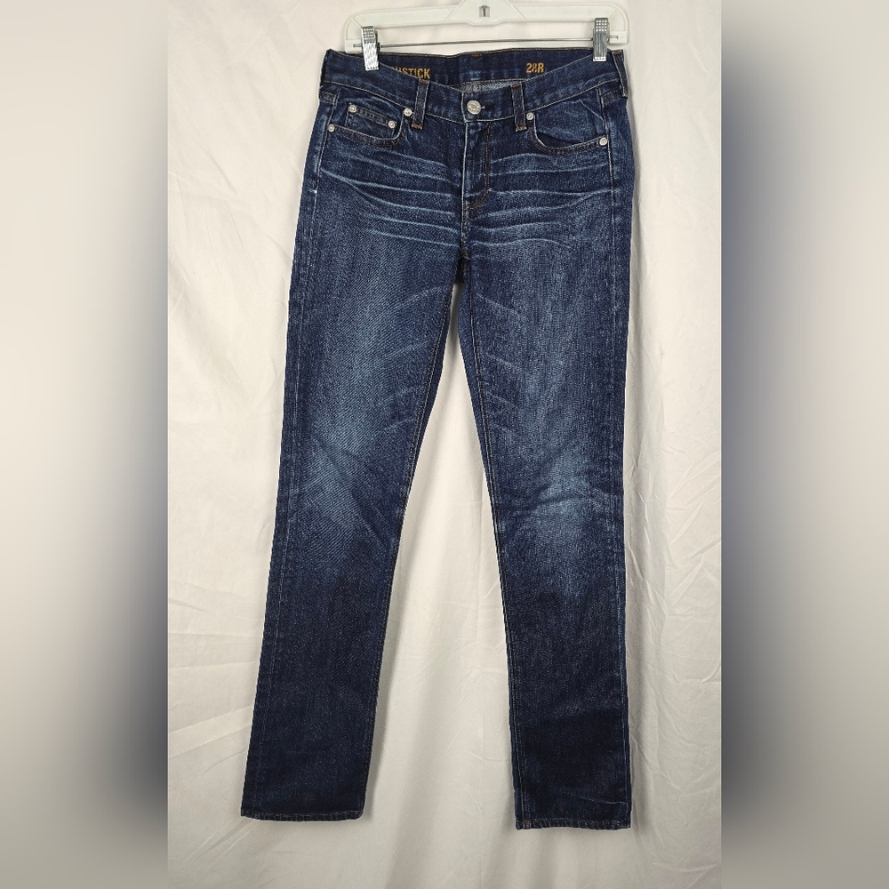 J. Crew Matchstick Women's Dark Wash Slim Blue Denim Jeans sz 28R